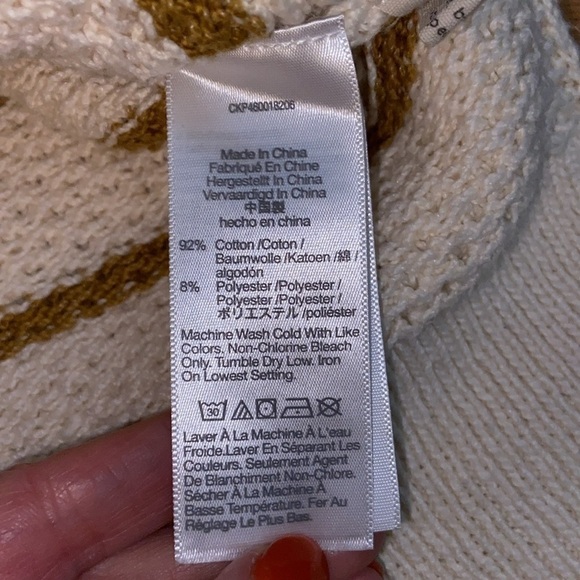 Madewell Canby Button Mockneck Sweater in Stripe size XS, good used condition - Picture 10 of 11